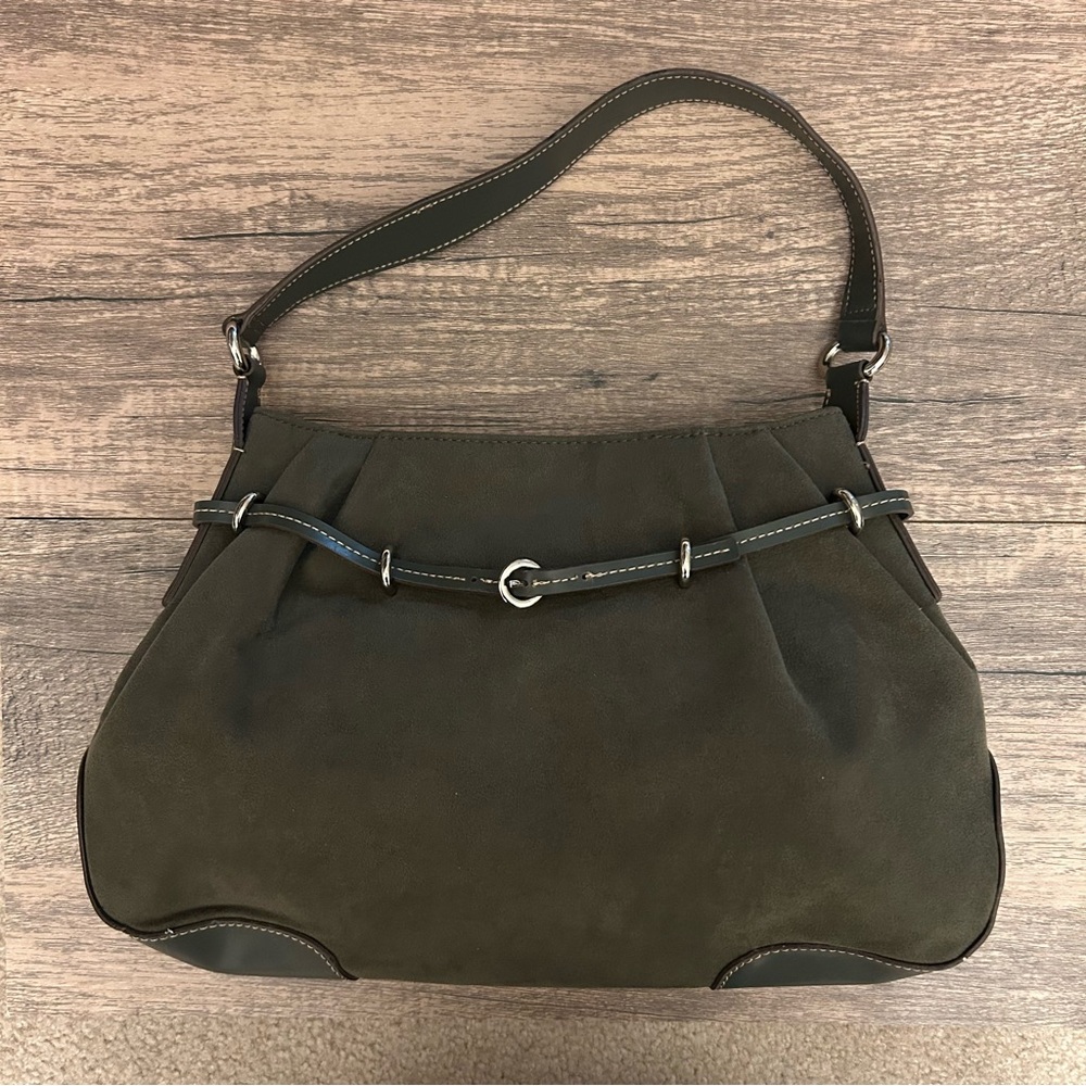 Mondani New York Vintage Y2K Olive Green Shoulder Bag